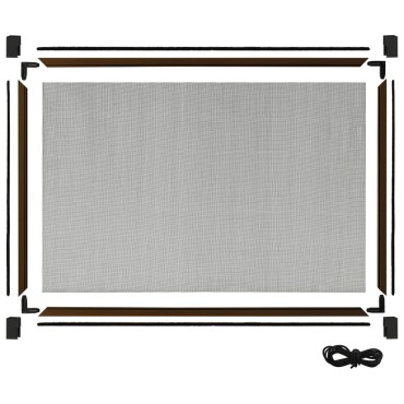 vidaXL Σήτα Παραθύρου Επεκτεινόμενη Καφέ (100-193)x75 εκ.