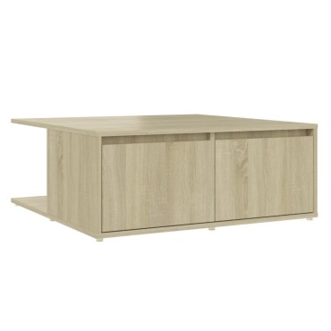 vidaXL Τραπεζάκι Σαλονιού Sonoma Δρυς 80x80x31cm από Επεξ. Ξύλο 1 τεμ.
