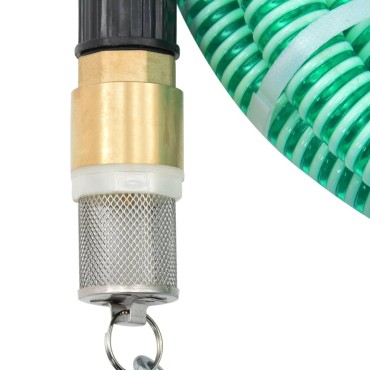 vidaXL Σωλήνας Αναρρόφησης Ορειχ. Συνδέσεις Πράσινος 5 μ/1,1" PVC