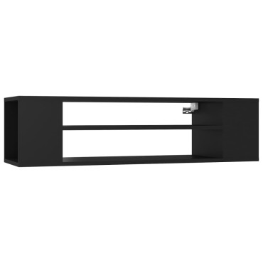 vidaXL Έπιπλο Τηλεόρασης Κρεμαστό Μαύρο 100x30x26,5cm Επεξ. Ξύλο
