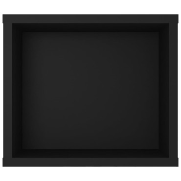 vidaXL Έπιπλο Τηλεόρασης Κρεμαστό Μαύρο 100x30x26,5cm Επεξ. Ξύλο