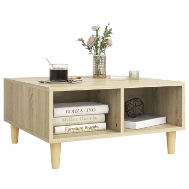 vidaXL Τραπεζάκι Σαλονιού Sonoma Δρυς 60x60x30cm Επεξεργασμένο Ξύλο 1 τεμ.