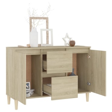 vidaXL Μπουφές Sonoma δρυς 101x35x70cm Επεξεργασμένο Ξύλο 1 τεμ.