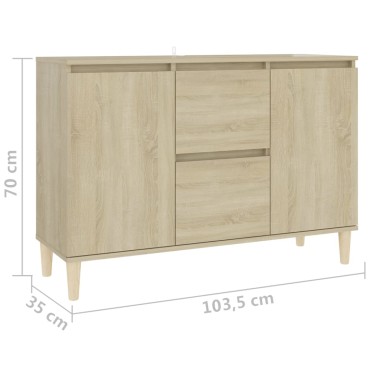 vidaXL Μπουφές Sonoma δρυς 101x35x70cm Επεξεργασμένο Ξύλο 1 τεμ.