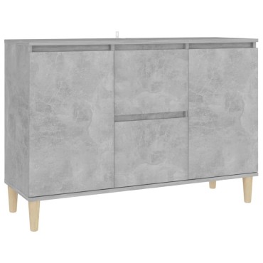 vidaXL Μπουφές Γκρι Σκυροδέματος 101x35x70cm από Επεξεργασμένο Ξύλο 1 τεμ.