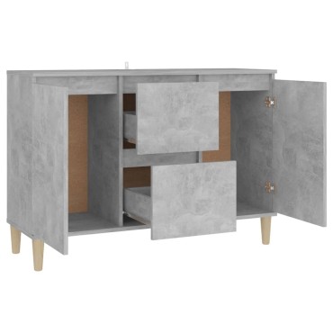 vidaXL Μπουφές Γκρι Σκυροδέματος 101x35x70cm από Επεξεργασμένο Ξύλο 1 τεμ.