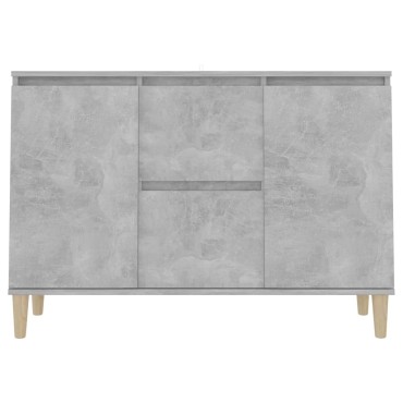 vidaXL Μπουφές Γκρι Σκυροδέματος 101x35x70cm από Επεξεργασμένο Ξύλο 1 τεμ.