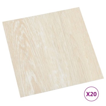 vidaXL Δάπεδο Αυτοκόλλητο Μπεζ 20 Τεμαχίων 1,86 μ² από PVC