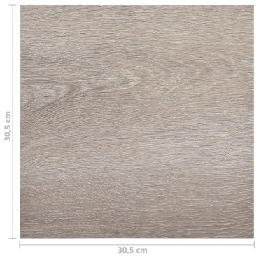 vidaXL Δάπεδο Αυτοκόλλητο Taupe 20 τεμ. 1,86 μ² από PVC