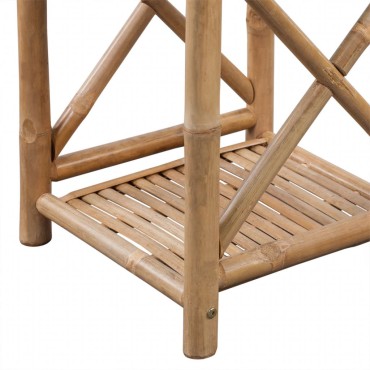 vidaXL Ραφιέρα Τετράγωνη με 5 Ράφια από Μπαμπού 35x35x152cm 1 τεμ.