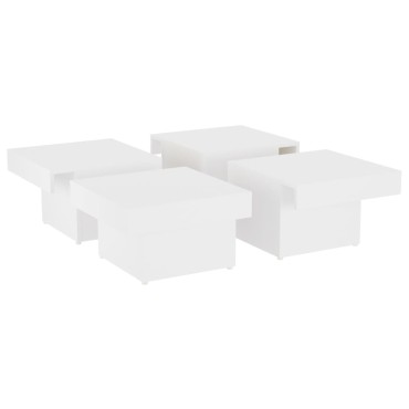 vidaXL Τραπεζάκι Σαλονιού Λευκό 90x90x28cm Επεξεργασμένο Ξύλο 1 τεμ.