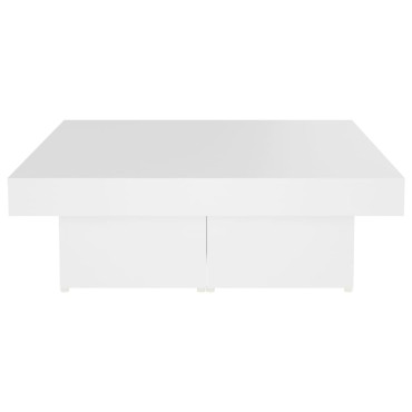 vidaXL Τραπεζάκι Σαλονιού Λευκό 90x90x28cm Επεξεργασμένο Ξύλο 1 τεμ.