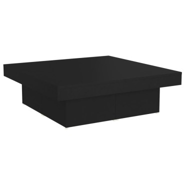 vidaXL Τραπεζάκι Σαλονιού Μαύρο 90x90x28cm Επεξεργασμένο Ξύλο 1 τεμ.