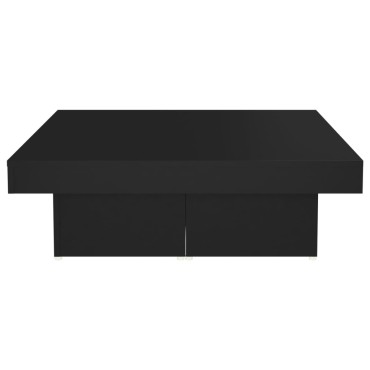 vidaXL Τραπεζάκι Σαλονιού Μαύρο 90x90x28cm Επεξεργασμένο Ξύλο 1 τεμ.