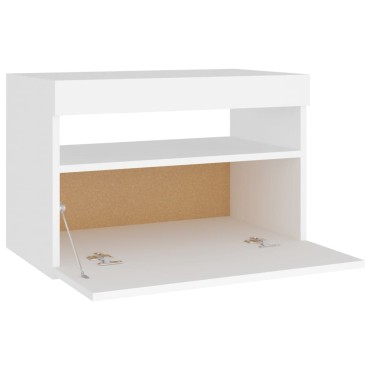 vidaXL Έπιπλο Τηλεόρασης με LED Λευκό 60 x 35 x 40 εκ.