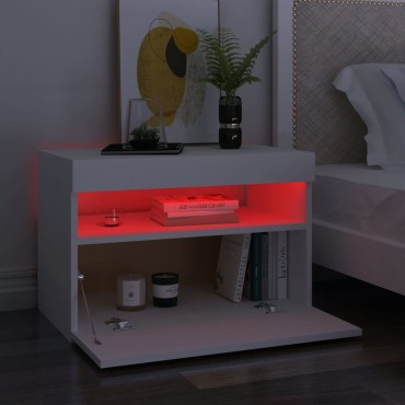 vidaXL Έπιπλο Τηλεόρασης με LED Λευκό 60 x 35 x 40 εκ.