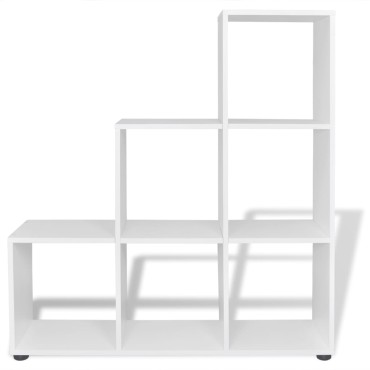 242552 vidaXL Staircase Bookcase/Display Shelf White