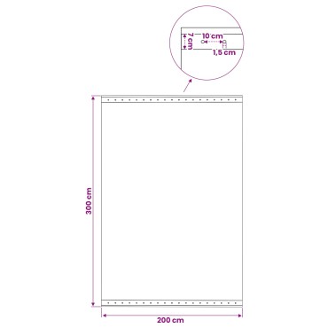 vidaXL Μουσαμάδες με Ύφανση Leno 2 τεμ. Λευκοί 3 x 2 μ. 260 γρ./μ²