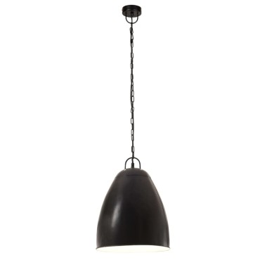 vidaXL Φωτιστικό Κρεμαστό Industrial Στρογγυλό 25 W Μαύρο 32 εκ. Ε27