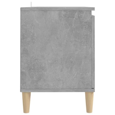 vidaXL Έπιπλο Τηλεόρασης Γκρι Σκυρ. 103,5x30x50cm & Μασίφ Ξύλινα Πόδια