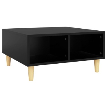 vidaXL Τραπεζάκι Σαλονιού Μαύρο 60x60x30cm από Μοριοσανίδα 1 τεμ.