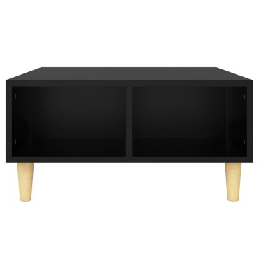 vidaXL Τραπεζάκι Σαλονιού Μαύρο 60x60x30cm από Μοριοσανίδα 1 τεμ.
