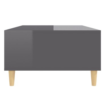 vidaXL Τραπεζάκι Σαλονιού Γυαλιστερό Γκρι 103,5x60x35cm Επεξ. Ξύλο 1 τεμ.