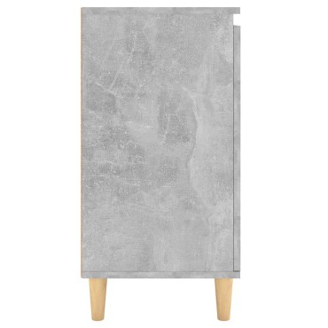 vidaXL Ντουλάπι Γκρι Σκυρ. 60x35x70cm Μασίφ Ξύλινα Πόδια Επεξ. Ξύλο 1 τεμ.