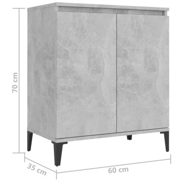 vidaXL Ντουλάπι Γκρι Σκυροδέματος 60x35x70cm Επεξεργασμένο Ξύλο 1 τεμ.