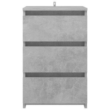 vidaXL Κομοδίνο Γκρι Σκυροδέματος 40x35x62,5cm από Επεξ. Ξύλο 1 τεμ.