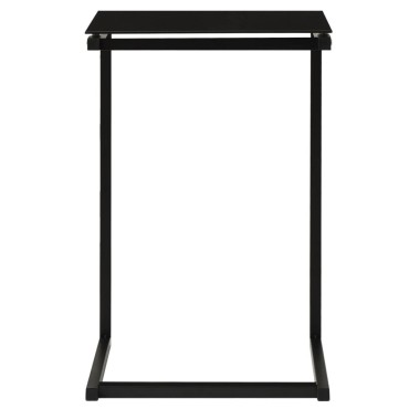 vidaXL Τραπέζι Κονσόλα Μαύρο 40x40x60cm από Ψημένο Γυαλί 1 τεμ.