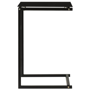 vidaXL Τραπέζι Κονσόλα Μαύρο 40x40x60cm από Ψημένο Γυαλί 1 τεμ.