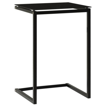 vidaXL Τραπέζι Κονσόλα Μαύρο 40x40x60cm από Ψημένο Γυαλί 1 τεμ.