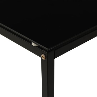 vidaXL Τραπέζι Κονσόλα Μαύρο 40x40x60cm από Ψημένο Γυαλί 1 τεμ.