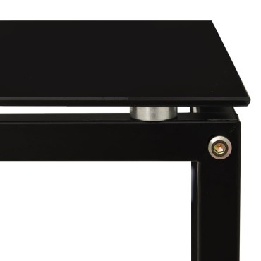 vidaXL Τραπέζι Κονσόλα Μαύρο 40x40x60cm από Ψημένο Γυαλί 1 τεμ.