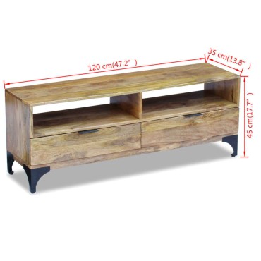 vidaXL Έπιπλο Τηλεόρασης 120x35x45cm από Ξύλο Μάνγκο