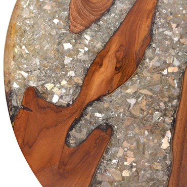 vidaXL Τραπεζάκι Σαλονιού από Ξύλο Teak και Ρητίνη 60x40cm 1 τεμ.