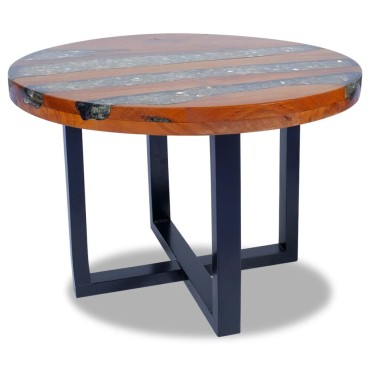 vidaXL Τραπεζάκι Σαλονιού από Ξύλο Teak και Ρητίνη 60x40cm 1 τεμ.