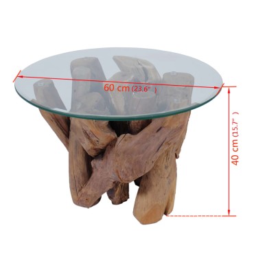 vidaXL Τραπεζάκι Σαλονιού από Μασίφ Ξύλο Teak 60x40cm 1 τεμ.