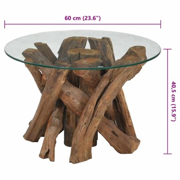 vidaXL Τραπεζάκι Σαλονιού από Μασίφ Ξύλο Teak 60x40cm 1 τεμ.
