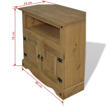 vidaXL Τραπέζι Κονσόλα Μεξικ. Στιλ Corona 80x43x78cm Ξύλο Πεύκου 1 τεμ.