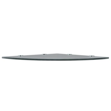 vidaXL Ράφι Γωνιακό Μαύρο 45x45cm Γυάλινο με Στηρίγματα Χρωμίου 1 τεμ.