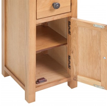 vidaXL Έπιπλο Γωνιακό 26x26x94cm από Μασίφ Ξύλο Δρυός 1 τεμ.