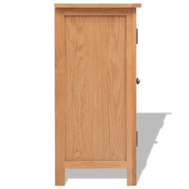 vidaXL Ντουλάπι Αποθήκευσης 70x35x75cm από Μασίφ Ξύλο Δρυός 1 τεμ.
