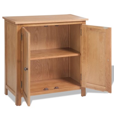 vidaXL Ντουλάπι Αποθήκευσης 70x35x75cm από Μασίφ Ξύλο Δρυός 1 τεμ.