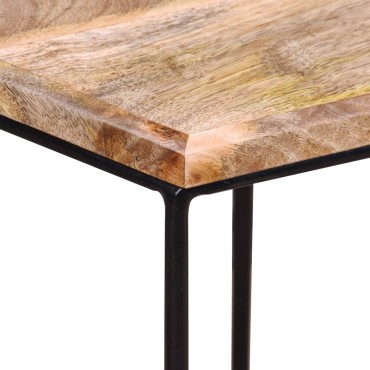 vidaXL Τραπεζάκι Σαλονιού 56x48x40cm από Μασίφ Ξύλο Μάνγκο 1 τεμ.