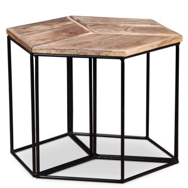 vidaXL Τραπεζάκι Σαλονιού 56x48x40cm από Μασίφ Ξύλο Μάνγκο 1 τεμ.