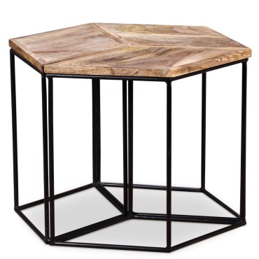 vidaXL Τραπεζάκι Σαλονιού 56x48x40cm από Μασίφ Ξύλο Μάνγκο 1 τεμ.
