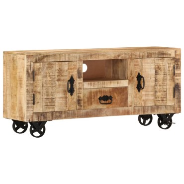 vidaXL Έπιπλο Τηλεόρασης 110x30x50cm από Ακατέργαστο Ξύλο Μάνγκο