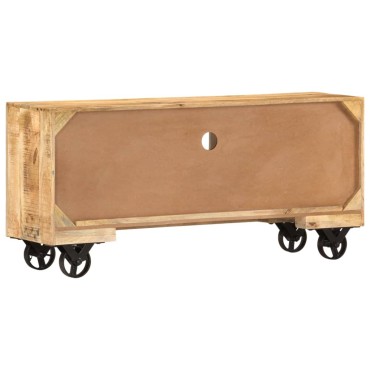 vidaXL Έπιπλο Τηλεόρασης 110x30x50cm από Ακατέργαστο Ξύλο Μάνγκο